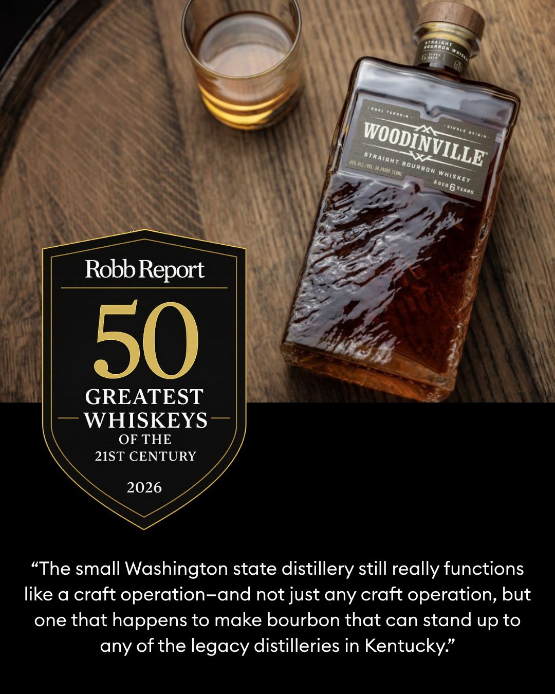 WOODINVILLE WHISKEY'S BOURBON NAMED ONE OF THE 50 GREATEST