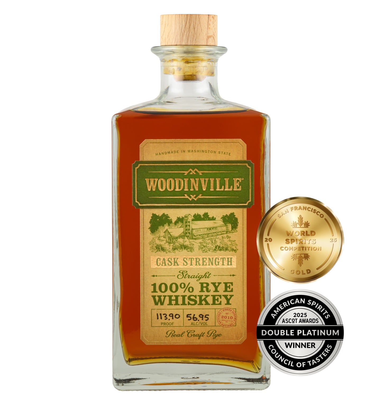 Cask Strength Straight 100% Rye Whiskey