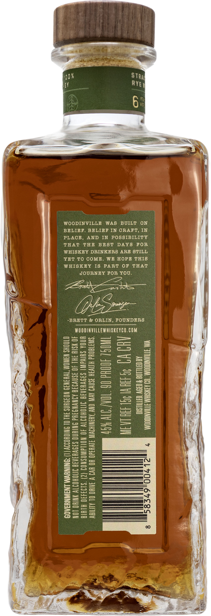 Straight 100% Rye Whiskey Aged 6 Years